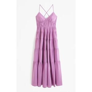 NWT Abercrombie & Fitch Tiered Maxi Dress Flowy | Purple | SZ S‎